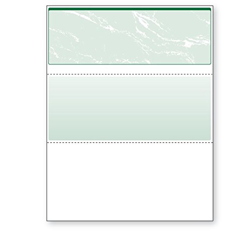 DocuGard Green Marble Top Check, 8.5 x 11 Inches, 24 lb, 500 Sheets, 1 Check Per Sheet (04502)
