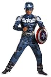 Disguise Marvel Captain America The Winter Soldier Movie 2 Captain America Classic Muscle Boys Costume, Large (10-12)