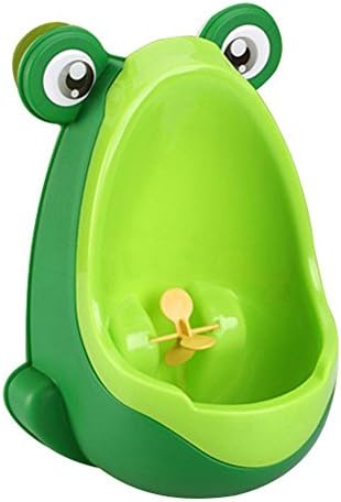 Lowmany Cute Frog Potty Training Urinal for Boys with Funny Aiming Target-Green