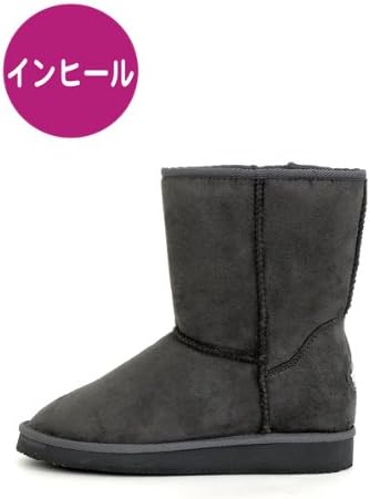 Amazon バンズ レディース ムートンブーツ V29w インヒール2cm Gray 25 シューズ バッグ