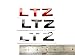 1x OEM LTZ Letter Nameplate Emblem Badge Compatible with Silverado Sierra Tahoe Suburban Glossy (2007-2018 Chrome)