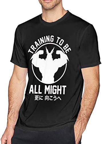 NeedLove Mens Funny My Hero Academia No1 Tee Black