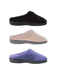 Isotoner Mixed Microterry - Pantuflas clásicas para mujeres