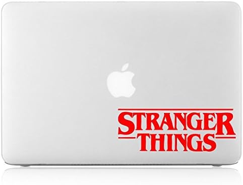 STRANGER THINGS Logo - Apple Macbook Laptop Vinyl Sticker Decal - RED