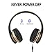 Wireless Headphones with Mic, JIUHUFH Foldable Over Ear Bluetooth Headphone Headsets for Gym Travel Work (Sweatproof, Support FM Radio & SD Card, Noise Reduction Earmuffs) -Gold