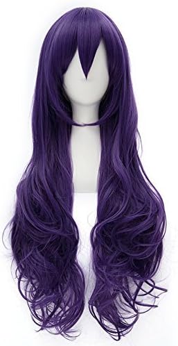 Purple 70cm Long Wavy Women Anime Cosplay Wig + Wig Cap by CosplayMIX