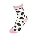 KALAWALK Women’s Cool Animal Fun Comfy Cow Print Socks-pink cow 10 Pairs(FBA)
