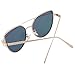 VIVIENFANG Women Cat Eye Mirrored Sunglasses (Polarized,Lightweight Metal), Oversized Fashion Sunnies 86798A Pink