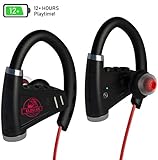 [Newest 2018] Bluetooth Headphones w/ 12+ Hours Battery - Best Wireless Sport Earphones, Mic - IPX7 Waterproof Music in-Ear Earbuds Gym, Running, Workout Men, Women