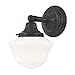 Schoolhouse Sconce Bronze White Opal Glass 1 Light 6 Inch Width
