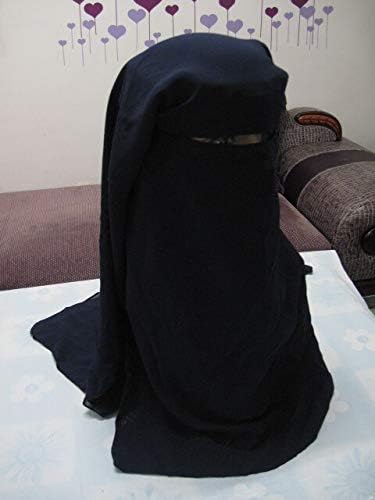 Utini H1023a Latest 3 Layers Muslim niqab,Islamic Hijab,can Order only Black