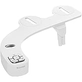 Brondell FSP-250 FreshSpa Thinline Precision Essential Bidet Attachment for Toilet Seats with Adjustable Water Pressure, Side Arm Control, Thin Profile, White (Dual Nozzles)