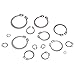 Hilitchi 300-Pcs [15-SIZE] External Circlip Snap Retaining Clip Ring Assortment Set - 304 Stainless Steel