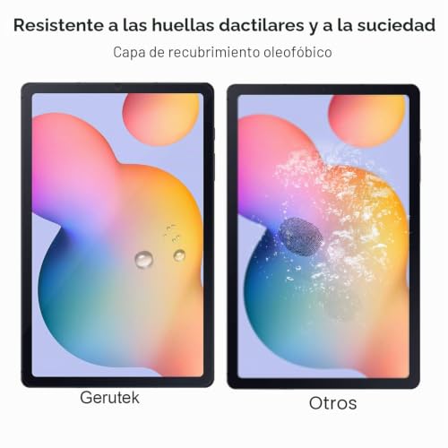 Gerutek [2 Pieces Screen Protector for Samsung Galaxy Tab S6 Lite 10.4 Inch 2024/2022/2020, SM-P620/P625/P613/P619/P610/P615, 9H, Anti-Scratch, Ultra Transparent Tempered Glass for Tab S6 Lite 2024
