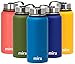 MIRA 32 oz Insulated Water Bottle - Stainless Steel Sports Flask with 2 Lids (Straw & Handle) - Cold Drink Thermos - Hawaiian Blue