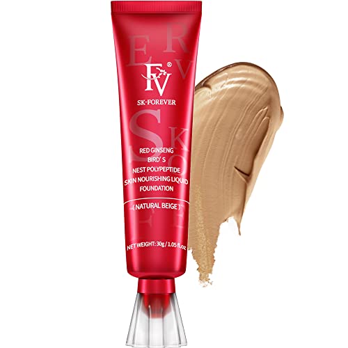 FV Fondotinta Coprente e Lunga Durata Fondotinta Liquido, Finish Matte & Poreless, Formula Waterproof e Idratante Oil-free, Fondotinta per Pelle Grassa, Beige, 30 ml