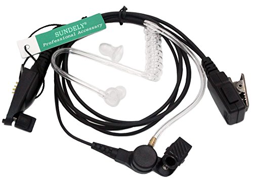 SUNDELY FBI Style Covert Acoustic Tube Headset Earpiece for Motorola Radio EX500 EX600 GP328PLUS GP329PLUS