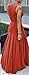 Bigyonger Women's Round Neck Slim Sleeveless Pleated Maxi Dress
