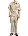 Carhartt Men's Twill Short Sleeve Work Shirt Button Front,Khaki,Large
