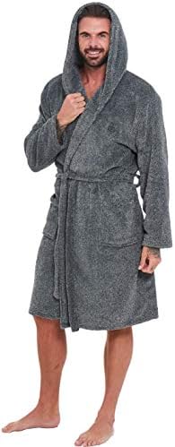 MICHAEL PAUL Men's Hooded and Non Hooded Soft Plain Dressing Gown