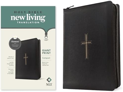 NLT Compact Giant Print Zipper Bible, Filament Enabled