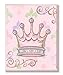 The Kids Room by Stupell Crown with Fleur de Lis on Pink Background Rectangle Wall Plaque