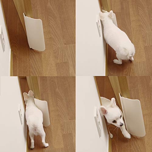 LuDiRo Pet Door Safety Gate Automatic Gate for Dogs Cats Applicable Bathroom Bedroom and Toilet Training-White - Thumbnail 4