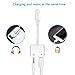 Jack for iPhone 8 Adapter Headphones Charging and Aux Audio Adaptor Accessories Converter Extender Stereo Charger Cables Music for iPhone7/7Plus/8Plus/iphonex/10 Converter Support 10.3/11 iOS-Whitethumb 3