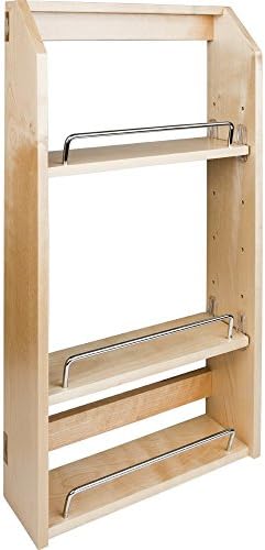Adjustable Spice Rack for 15" Wall Cabinet. 9-1/2" x 4" x 24". Inside shel...