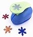 TECH-P® Creative Life Size 1” Multi-Pattern Hand Press Album Cards Paper Craft Punch,Card Scrapbooking Engraving Kid Cut DIY Handmade Hole Puncher. (Snowflake)