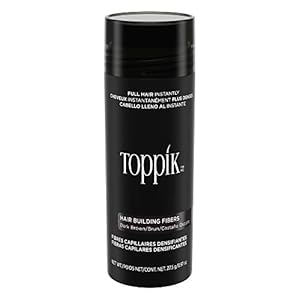 TOPPIK-Hair-Fibers-Dark-Brown-275-g Toppik Hair Building Fibres Powder, Dark Brown, 27.5g Bottle - for A Thicker-looking Hairline, Crown and Beard, Instant…