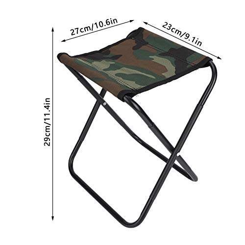 RBSD Edelstahl + Oxford Stoff Tragbarer ultraleichter Camouflage Color Angelstuhl, Camping Stuhl, für den Strandhof – Bild 8