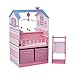Olivia's Little World Classic Dollhouse Baby Doll Changing Station with Crib, High Chair, Sink, Washing Machine and Separate Swing for Dolls up to 18-in., Multi