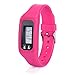 Iuhan® Fashion Digital LCD Pedometer Run Step Walking Distance Calorie Counter Watch Bracelet (Hot Pink)