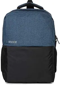 Wooum 15.6 inch Water-Resistance Laptop Backpack for Men and Women Laptop Backpack/Office Bag/School Bag/College Bag/Business Bag/Unisex Travel Backpack (Blue-Black)