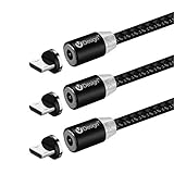 UGI Micro USB Magnetic Cable 3 Pack 6.6ft, Android Charger with LED Display USB Charge Cable, Fast Charging for Kindle,HTC,Speaker Samsung Galaxy S7,S7 Edge,S6,S5,S4,Note 5,4,3,LG,Sony,Tablet