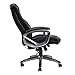 VANBOW Leather Memory Foam Office Chair - Adjustable Lumbar Support Knob and Tilt Angle High Back Executive Computer Desk Chair, Thick Padding for Comfort Ergonomic Design for Lumbar Support, Black