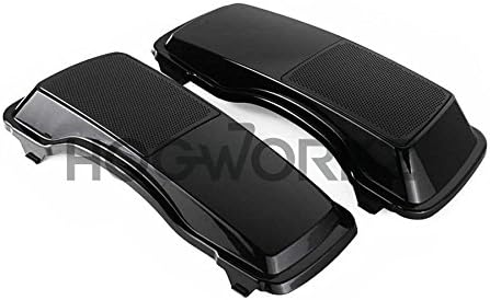 HOGWORKZ Harley Touring 1994-2013 Saddlebag Speaker Lids Vivid Black
