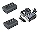 SAVEON Battery Kit includes Two Spare Replacement Sony NP-FH50 Batteries + Charger For Sony DCR-SR42, SR45, SR46, SR47, SR62, SR65, SR67, SR82, SR85, SR87, SR200, SR220, SR300, SX40, SX41, SX60 Camcorders