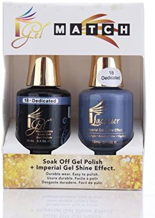 Duo Soak Off Gel + Nail Polish - Igel MATCH - (made in USA) - (DEDICATED #18)