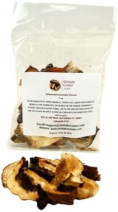 Dried Domestic Porcini Mushrooms - 4 Oz. Bag - Dehydrated Edible Gourmet Boletus Edulis Fungi