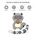 Baby Teething Toys BPA Free Silicone Teether Chew Egg with Pacifier Clip Cute and Effective Pain Relief Raccoo for Stylish Boy or Girl