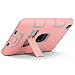 ULAK iPad Mini Case,iPad Mini 2 Case,iPad Mini 3 Case,iPad Mini Retina Case, Three Layer Protective Case for iPad Mini,iPad Mini 2,iPad Mini 3 with Kickstand (Pink/Gray)