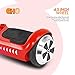 CHO Electric Self Balancing Dual Motors Scooter Hoverboard with Built-in Speaker and LED Lights - UL2272 Certified (4.5 Inch Wheels (No Speaker) Red)