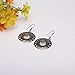 Lureme Ethnic Style Jewelry Antique Silver Round Shaped Pendant Hook Earrings (02004293)