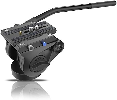 Digitek DPVH 110 Professional Video Head | Fluid Head with 2 Way Adjustable Pan Head | Supports Multiple Tripods & Monopods (Load Capacity-10 Kgs) (DPVH 110)