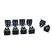 CZXJKKL 10Pcs Black US 3 Pins Power Socket Plug Panel Screw Mount Type Connectors Adapter (Female)