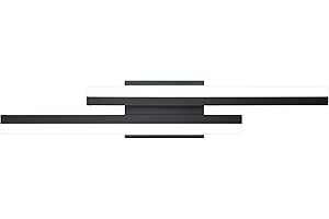 PRESDE 24inch Black Bathroom Light Fixtures Over Mirror Modern Bathroom Vanity Light LED Bath Wall Lighting Bar