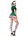Quesera Women's Santa Helper Costume Adult Christmas Honey Elf Halloween Outfits, Green1, Tag Size L=US Size Medium