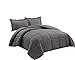 Chezmoi Collection 2-Piece Down Alternative Comforter Set (Twin, Gray)